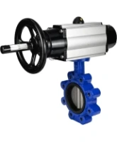 Затвор дисковый поворотный DN.ru WBV1631N-2W-Fb-H Ду150 Ру16 LUG корпус - чугун QT450, диск - нержавеющая сталь 304, уплотнение - NBR, с пневмоприводом PA-DA-105-1 и пневмораспределителем 4M310-08 AC220V