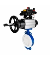 Затвор дисковый поворотный DN.ru WBV3434Pf-2W-Fb-R Ду200 Ру16, корпус - угл. сталь WCB, диск - угл. сталь WCB, футерованный PTFE, уплотнение - PTFE, с пневмоприводом PA-DA-105-1, пневмораспределителем 4M310-08 AC220V, БКВ APL-410N EX и БПВ AFC2000