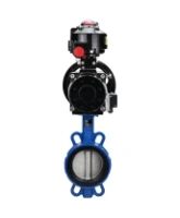 Затвор дисковый поворотный DN.ru WBV1432E-2W-Fb-H Ду150 Ру16, корпус - чугун GGG50, диск - нержавеющая сталь 316L, уплотнение - EPDM, с пневмоприводом PA-DA-105-1, пневмораспределителем 4M310-08 AC220V, БКВ APL-510N EX, БПВ AFC2000