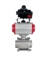 Кран шаровой DN.ru BV3232P(3pc)-FP-W-ISO-H WDVF Ду40 Ру40 полнопроходной, трехсоставной, корпус - нержавеющая сталь 316, уплотнение - PTFE, под приварку, с пневмоприводом PA-DA-065, БКВ APL-410N EX