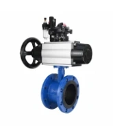 Затвор дисковый поворотный DN.ru WBV1331E-2W-F-H Ду50 Ру16 фланцевый, корпус - чугун GGG40, диск - нержавеющая сталь 304, уплотнение - EPDM, с пневмоприводом DN.ru PA-DA-105-1, 4M310-08 AC220V, APL-210N и AFC2000
