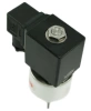 Клапан электромагнитный DN.ru VS841-VT-NC-220VAC 1/4″ Ду5 Ру4 соленоидный двухходовой, корпус - PTFE, уплотнение - VITON, резьбовой, прямого действия, нормально закрытый, катушка - 220В