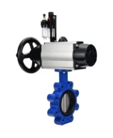Затвор дисковый поворотный DN.ru WBV1631N-2W-Fb-H Ду150 Ру16 LUG корпус - чугун QT450, диск - нержавеющая сталь 304, уплотнение - NBR, с пневмоприводом PA-DA-105-1, пневмораспределителем 4M310-08 DC24V и БПВ AFC2000