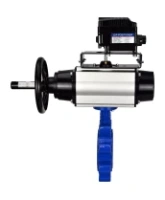 Затвор дисковый поворотный DN.ru WBV1631N-2W-Fb-H Ду150 Ру16 LUG корпус - чугун QT450, диск - нержавеющая сталь 304, уплотнение - NBR, с пневмоприводом PA-DA-105-1 и позиционером YT-1000RSN без обратной связи