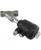 Клапан отсечной пневматический DN.ru VSP3241P-T-1PNC 1/2″ Ду15 Ру25, корпус - нержавеющая сталь SS316, резьбовой, Y-образный, корпус привода - пластик