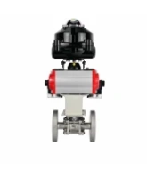 Кран шаровой DN.ru BV3131P(3pc)-FP-F-ISO-H Ду100 Ру16 полнопроходной, фланцевый, корпус - нержавеющая сталь 304, PTFE, 22х22, WDVF, с пневмоприводом PA-DA-105, пневмораспределителем 4M320-08 AC220V и БКВ APL-510N EX