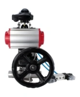 Кран шаровой DN.ru BV3232P(3pc)-FP-W-ISO-H LONG Ду65 Ру25 полнопроход., корпус - нерж.сталь 316, уплотнение - PTFE, под приварку, с пн.приводом PA-DA-083, пн.распределителем 4V320-08 AC220V, редуктором MON2-450-T28-ISO и БКВ APL-210N
