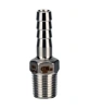 Штуцер елочка DN.ru BF31-T-3/4-20 3/4″х20мм Ду20 Ру16 шланговый, корпус - нержавеющая сталь AISI 304 (CF8), присоединение - наружная резьба/штуцер