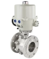 Кран шаровой DN.ru BV3232P(2pc)-FP-F-ISO-H Ду80 Ру16 полнопроходной двухходовой, нержавеющая сталь 316, фланцевый, уплотнение - PTFE, с электроприводом ГЗ-ОФ-110/11М 220В