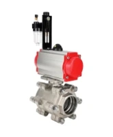 Кран шаровой DN.ru BV3232P(3pc)-FP-SW-ISO-H Ду65 Ру63 полнопроходной, корпус - нержавеющая сталь SS316, под приварку, с пневмоприводом PA-SA-130, пневмораспределителем 4M310-08 AC220V, БПВ AFC2000