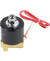 Клапан электромагнитный DN.ru VS100-ET-NC-24VAC 1/8″ Ду6 Ру10 прямого действия двухходовой, корпус - латунь, присоединение - внутренняя резьба, уплотнение - EPDM, нормально-закрытый, катушка - 24 В AC