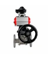 Кран шаровой DN.ru BV3131P(3pc)-FP-F-ISO-H Ду100 Ру16 полнопроходной, фланцевый, корпус - нержавеющая сталь 304, PTFE, 22х22, WDVF, с пневмоприводом PA-DA-105, пневмораспределителем 4M320-08 AC220V, БКВ APL-210N и ручным дублером MON3-700-T38-ISO