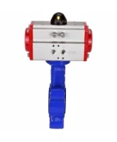 Затвор дисковый поворотный DN.ru WBV1616E-2W-Fb-H Ду100 Ру16 LUG корпус - чугун QT450, диск - чугун QT450, уплотнение - EPDM, с пневмоприводом DN.ru PA-SA-130