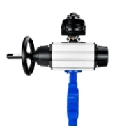 Затвор дисковый поворотный DN.ru WBV1616E-2W-Fb-H Ду125 Ру16 LUG корпус - чугун QT450, диск - чугун QT450, уплотнение - EPDM, с пневмоприводом DN.ru PA-DA-105-1 и БКВ APL-510N EX