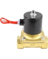 Клапан электромагнитный DN.ru VS100-ET-NC-220VAC 1 1/4″ Ду32 Ру10, соленоидный двухходовой, корпус - латунь, уплотнение - EPDM, резьбовой, нормально-закрытый, прямого действия, катушка - 220В