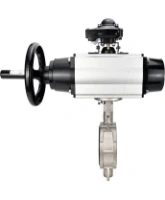 Затвор дисковый поворотный DN.ru WBV3131V-2W-Fb-H Ду150 Ру16 межфланцевый, корпус - нержавеющая сталь 304, диск - нержавеющая сталь 304, уплотнение - VITON, с пневмоприводом PA-DA-105-1, пневмораспределителем 4M310-08 220В NAMUR и БКВ APL-210N