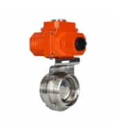 Затвор дисковый поворотный DN.ru WBV3131E-2W-T-H Ду50 Ру10 резьбовой, корпус - пищевая нержавеющая сталь 304, уплотнение - EPDM, с электроприводом QT-N-003EM-O1-220VAC-У1 HARK