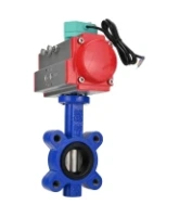 Затвор дисковый поворотный DN.ru WBV1631E-2W-Fb-H Ду65 Ру16 LUG межфланцевый, корпус - чугун QT450, диск - нержавеющая сталь AISI 304, уплотнение - EPDM, с пневмоприводом PA-SA-105 и магнитным переключателем ALS200D