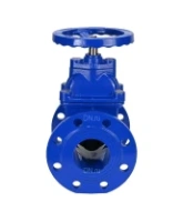 Задвижка клиновая 30ч39р (аналог МЗВ) DN.ru GVWN1414E-2W-F-S blue Ду125 Ру10/16 фланцевая, корпус - чугун GGG50, уплотнение - EPDM, со штурвалом и невыдвижным штоком, цвет - синий