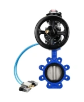 Затвор дисковый поворотный DN.ru WBV1631N-2W-Fb-H Ду150 Ру16 LUG корпус - чугун QT450, диск - нержавеющая сталь 304, уплотнение - NBR, с пневмоприводом PA-DA-105-1, пневмораспределителем 4V320-08 AC220V и БКВ APL-510N EX