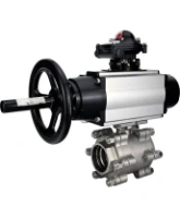 Кран шаровой DN.ru BV3232P(3pc)-FP-SW-ISO-H Ду100 Ру63 полнопроходной, корпус - нержавеющая сталь SS316, под приварку, с пневмоприводом PA-DA-105-1, пневмораспределителем 4M310-08 AC220V, БКВ APL-210N