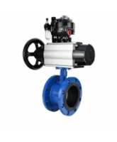 Затвор дисковый поворотный DN.ru WBV1331E-2W-F-H Ду50 Ру16 фланцевый, корпус - чугун GGG40, диск - нержавеющая сталь 304, уплотнение - EPDM, с пневмоприводом DN.ru PA-DA-105-1, 4M310-08 AC220V, APL-510N EX и AFC2000