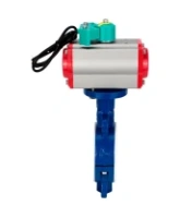 Затвор дисковый поворотный DN.ru WBV3434Pf-2W-Fb-R Ду200 Ру16 корпус - углеродистая сталь WCB, диск - углеродистая сталь WCB, футерованный PTFE, уплотнение - PTFE, с пневмоприводом PA-DA-105 и магнитным переключателем ALS200D