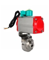 Затвор дисковый поворотный DN.ru WBV3131S-2W-C-H Ду100 Ру10 кламповый, корпус - пищевая нержавеющая сталь 304, уплотнение - Silicon, с пневмоприводом PA-SA-083 и магнитным переключателем ALS200D