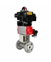 Кран шаровой DN.ru BV3131P(3pc)-FP-F-ISO-H Ду100 Ру16 полнопроходной, фланцевый, корпус - нержавеющая сталь 304, PTFE, 22х22, WDVF, с пневмоприводом PA-DA-105, пневмораспределителем 4M320-08 AC220V и БКВ APL-410N EX