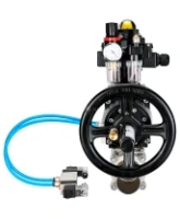 Кран шаровой DN.ru BV3232P(3pc)-FP-W-ISO-H LONG Ду80 Ру25, полнопроходной, трехсоставной, нержавеющая сталь 316, уплотнение - PTFE, под приварку, с пневмоприводом PA-DA-105-1, с пневмораспределителем 4V320-08 AC220V, БКВ APL-410N Ex, БПВ AFC2000