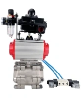 Кран шаровой DN.ru BV3232P(3pc)-FP-SW-ISO-H Ду65 Ру63 полнопроходной, корпус - нержавеющая сталь SS316, под приварку, с пневмоприводом PA-SA-130, пневмораспределителем 4V320-08 AC220V, БКВ APL-410N EX, БПВ AFC2000