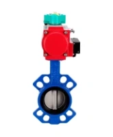 Затвор дисковый поворотный DN.ru WBV1432E-2W-Fb-H Ду100 Ру16 корпус - чугун GGG50, диск - нержавеющая сталь 316L, уплотнение - EPDM, с пневмоприводом PA-DA-083, пневмораспределителем 4M310-08 AC220V и магнитным переключателем ALS200D