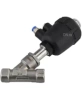 Клапан отсечной пневматический DN.ru VSP3241P-T-1PNC 1/2″ Ду15 Ру25, корпус - нержавеющая сталь SS316, резьбовой, Y-образный, корпус привода - пластик