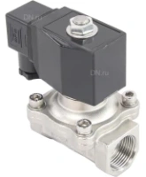 Клапан электромагнитный DN.ru VS231-ET-NC-220VAC 3/4″ Ду20 Ру10, соленоидный двухходовой, корпус - нержавеющая сталь 304, уплотнение - EPDM, резьбовой, нормально-закрытый, прямого действия, катушка - 220В