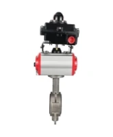 Затвор дисковый поворотный DN.ru WBV3131E-2W-Fb-H Ду80 Ру16, корпус - нержавеющая сталь 304, диск - нержавеющая сталь 304, уплотнение - EPDM, с пневмоприводом DN.ru PA-DA-083, пневмораспределителем DN.ru 4M310-08 AC220V и БКВ DN.ru APL-410N EX