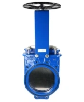 Задвижка шиберная DN.ru GVKN1331N-2W-Fb-S Ду250 Ру10 двусторонняя, межфланцевая, шпиндель - невыдвижной, корпус - чугун GGG40, шибер - нержавеющая сталь 304, уплотнение - NBR, управление - штурвал