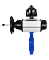 Затвор дисковый поворотный DN.ru WBV1631N-2W-Fb-H Ду150 Ру16 LUG корпус - чугун QT450, диск - нержавеющая сталь 304, уплотнение - NBR, с пневмоприводом PA-DA-105-1 и БКВ APL-510N EX