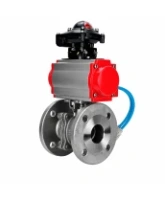 Кран шаровой DN.ru BV3232P(2pc)-FP-F-ISO-H WDVF Ду65 Ру16 полнопроходной, фланцевый, корпус - нержавеющая сталь 316, уплотнение - PTFE, с пневмоприводом PA-SA-130, пневмораспределителем 4V320-08 AC220V и БКВ APL-210N