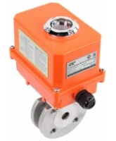 Кран шаровой DN.ru BV3232P-FP-Fb-ISO-H Ду15 Ру16, корпус - сталь 316, уплотнение - PTFE, полнопроходной, межфланцевый с электроприводом DN.ru QT-N-003EM-O1-220VAC-У1 MINI