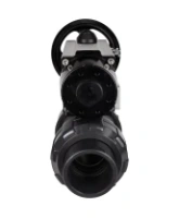 Кран шаровой DN.ru BV4242E-FP-GRM-ISO Дн50 Ру10 полнопроходной, корпус - НПВХ, шар - НПВХ, уплотнение - EPDM, с пневмоприводом PA-DA-105-1 двойного действия со штурвалом