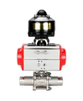 Кран шаровой DN.ru BV3232P(3pc)-FP-W-ISO-H LONG Ду65 Ру25 полнопроходной, корпус - нержавеющая сталь 316, уплотнение - PTFE, под приварку, с пневмоприводом DN.ru PA-DA-083 и БКВ APL-510N EX