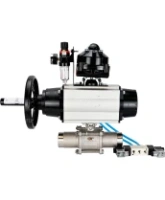 Кран шаровой DN.ru BV3232P(3pc)-FP-W-ISO-H LONG Ду80 Ру25, полнопроходной, трехсоставной, нержавеющая сталь 316, уплотнение - PTFE, под приварку, с пневмоприводом PA-DA-105-1, с пневмораспределителем 4V320-08 AC220V, БКВ APL-510N Ex, БПВ AFC2000