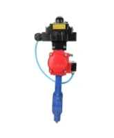 Затвор дисковый поворотный DN.ru WBV1413E-2W-Fb-H Ду100 Ру16, корпус - чугун GGG50, диск - чугун GGG40, уплотнение - EPDM, с пневмоприводом DN.ru PA-DA-083 двойного действия, пневмораспределителем 4M310-08 AC220V, БКВ APL-410N EX, БПВ AFC2000