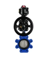 Затвор дисковый поворотный DN.ru WBV1631N-2W-Fb-H Ду150 Ру16 LUG корпус - чугун QT450, диск - нержавеющая сталь 304, уплотнение - NBR, с пневмоприводом PA-DA-105-1 и БКВ APL-510N EX