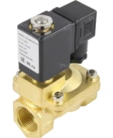 Клапан электромагнитный DN.ru VS400-ET-NC-24VDC 1″ Ду25 Ру16, соленоидный двухходовой, корпус - латунь, уплотнение - EPDM, резьбовой, нормально-закрытый, пилотный, катушка - 24В