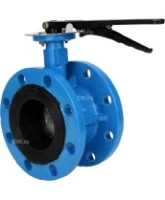 Затвор дисковый поворотный DN.ru WBV1331E-2W-F-H Ду125 Ру16 фланцевый, корпус - чугун GGG40, диск - нержавеющая сталь 304, уплотнение - EPDM, с рукояткой, с ISO-фланцем F07, квадрат штока 14х14