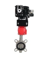 Затвор дисковый поворотный DN.ru WBV3131V-2W-Fb-H Ду80 Ру16, корпус - нержавеющая сталь 304, диск - нержавеющая сталь 304, VITON, с пневмоприводом DN.ru PA-DA-083, позиционером DN.ru YT-1000RSN с обратной связью и ручным дублером DN.ru MON2-450-T28-ISO