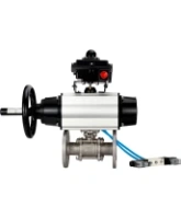 Кран шаровой DN.ru BV3232P(3pc)-FP-F-ISO-H Ду100 Ру25 фланцевый с ISO-фланцем, корпус - нержавеющая сталь 316, полнопроходной, уплотнение - PTFE, с пневмоприводом PA-DA-105-1, пневмораспределителем 4V320-08 AC220V, БКВ APL-410N Ex