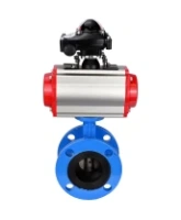 Затвор дисковый поворотный DN.ru WBV1313E-2W-F-H Ду100 Ру16 фланцевый, корпус - чугун GGG40, диск - чугун GGG40, уплотнение - EPDM, с пневмоприводом DN.ru PA-DA-105 и БКВ DN.ru APL-210N