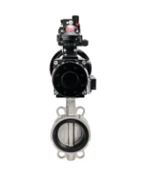 Затвор дисковый поворотный DN.ru WBV3131V-2W-Fb-H Ду150 Ру16 межфланцевый, корпус - нержав.сталь 304, диск - нержав.сталь 304, уплотнение - VITON, с пневмоприводом PA-DA-105-1, пневмораспределителем 4M310-08 220В NAMUR, БКВ APL-210N и БПВ AFC2000